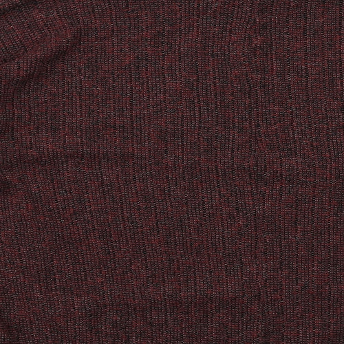 Topshop Womens Red Roll Neck Polyester Pullover Jumper Size 10