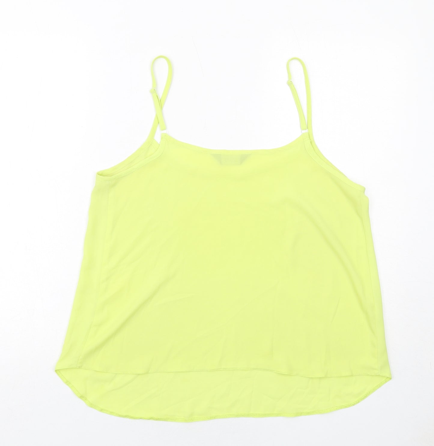 Dorothy Perkins Womens Yellow Polyester Camisole Tank Size 14 Scoop Neck
