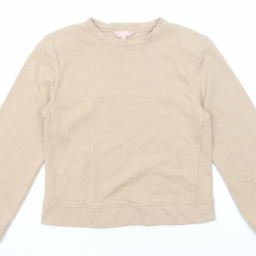 Marks and Spencer Womens Beige Cotton Pullover Sweatshirt Size S Pullover