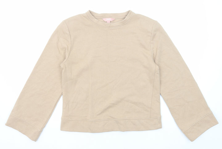 Marks and Spencer Womens Beige Cotton Pullover Sweatshirt Size S Pullover