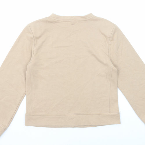 Marks and Spencer Womens Beige Cotton Pullover Sweatshirt Size S Pullover