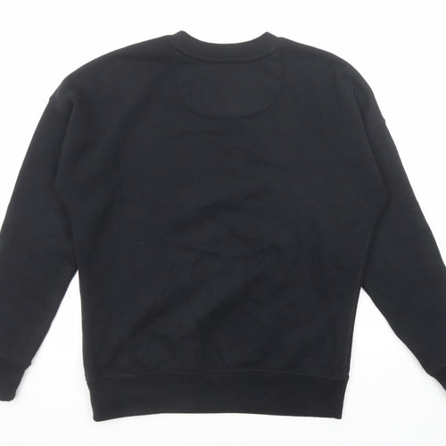 Jack Wills Womens Black Cotton Pullover Sweatshirt Size 6 Pullover