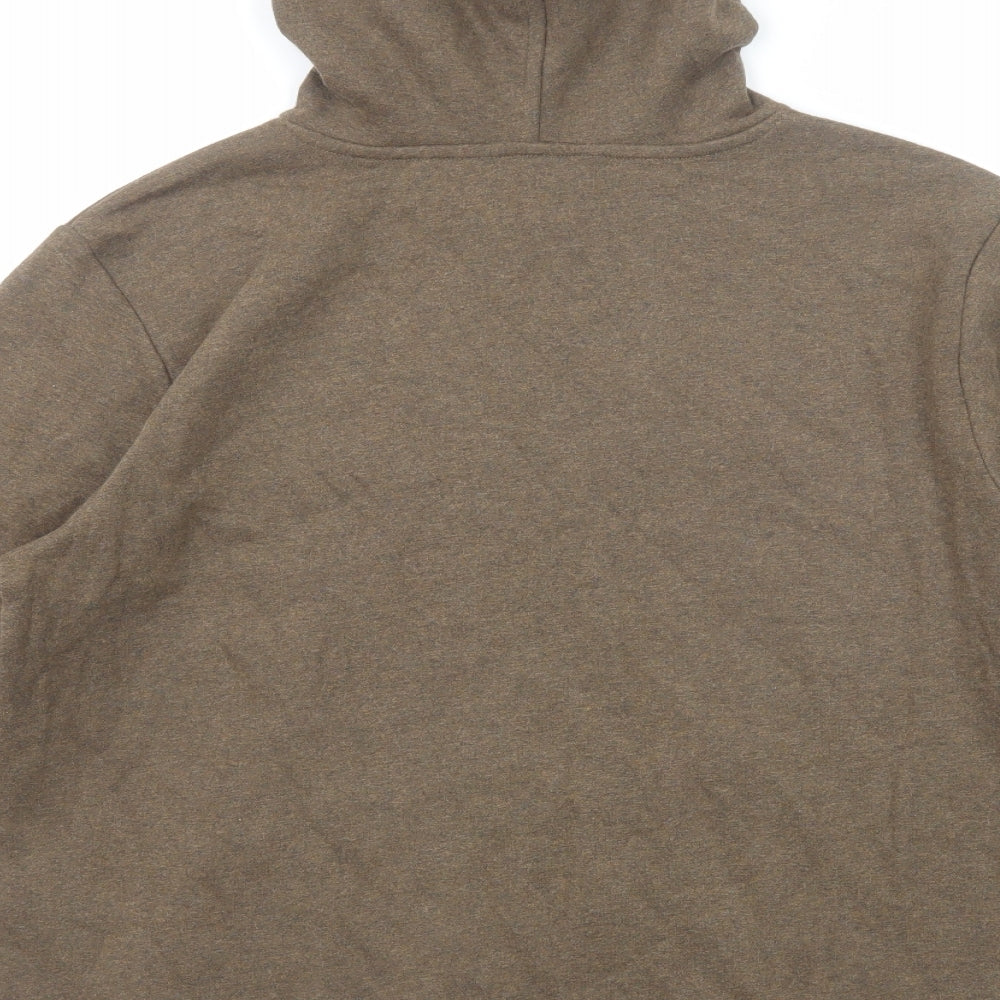 Marks and Spencer Womens Brown Cotton Pullover Hoodie Size M Pullover