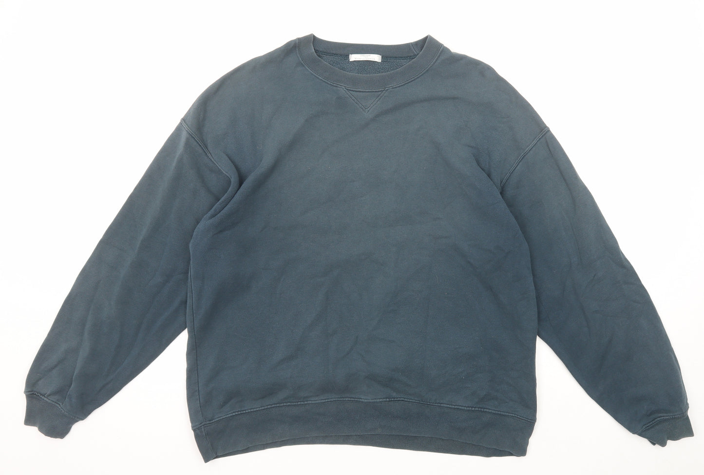 Marks and Spencer Mens Blue Cotton Pullover Sweatshirt Size M