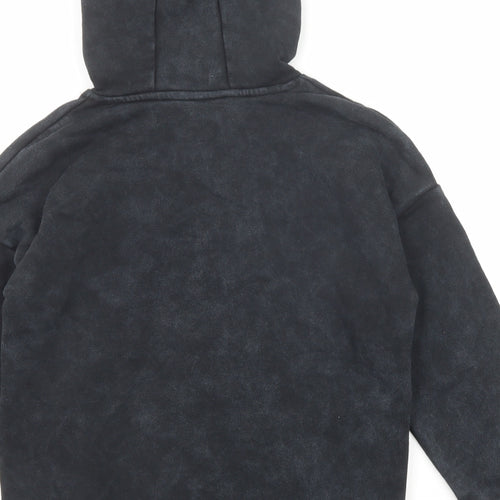 Marks and Spencer Boys Grey Cotton Pullover Hoodie Size 9-10 Years Pullover - Stranger Things