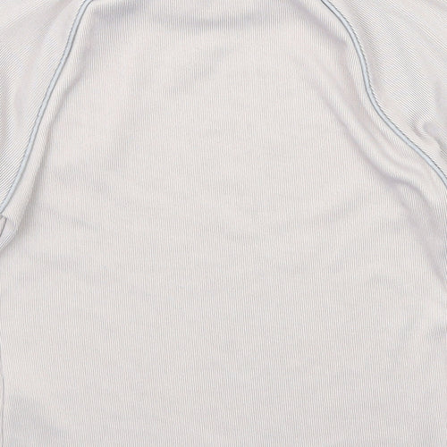 ASOS Womens Grey Polyester Basic T-Shirt Size 12 Mock Neck