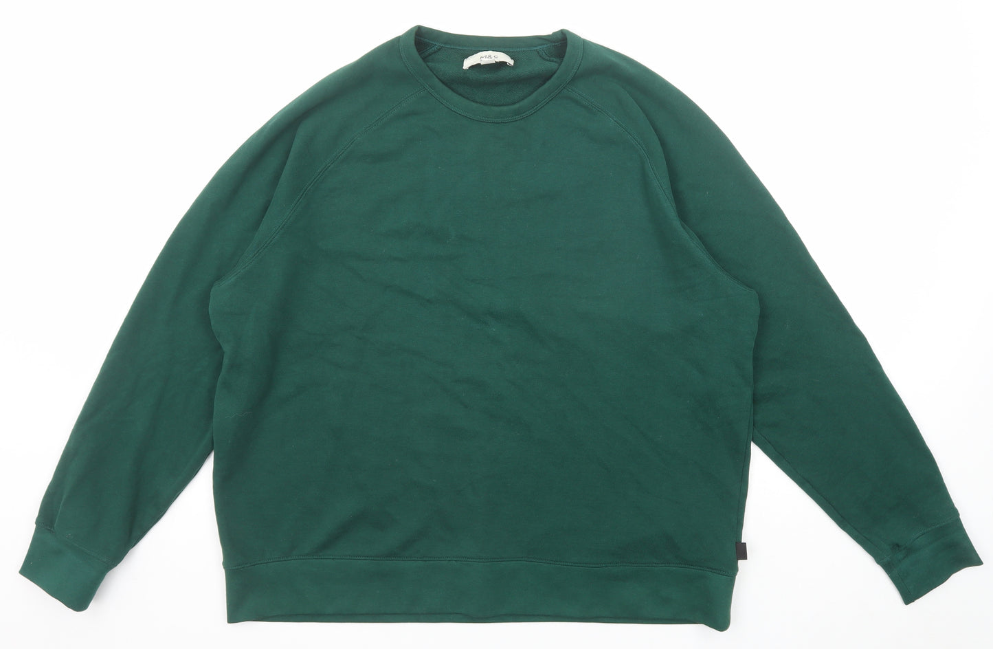 Marks and Spencer Womens Green Cotton Pullover Sweatshirt Size XL Pullover