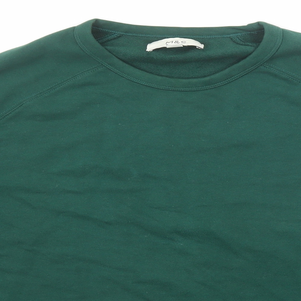 Marks and Spencer Womens Green Cotton Pullover Sweatshirt Size XL Pullover