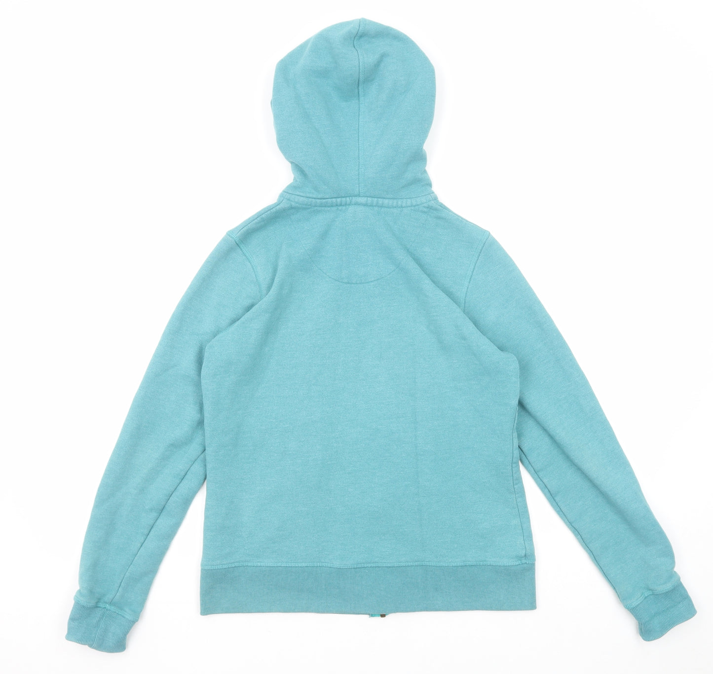 Weird Fish Womens Blue Cotton Full Zip Hoodie Size 10 Zip