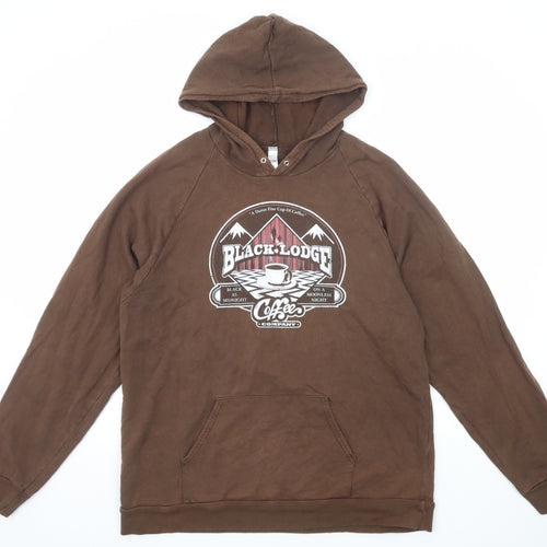 American Apparel Womens Brown Cotton Pullover Hoodie Size XL Pullover