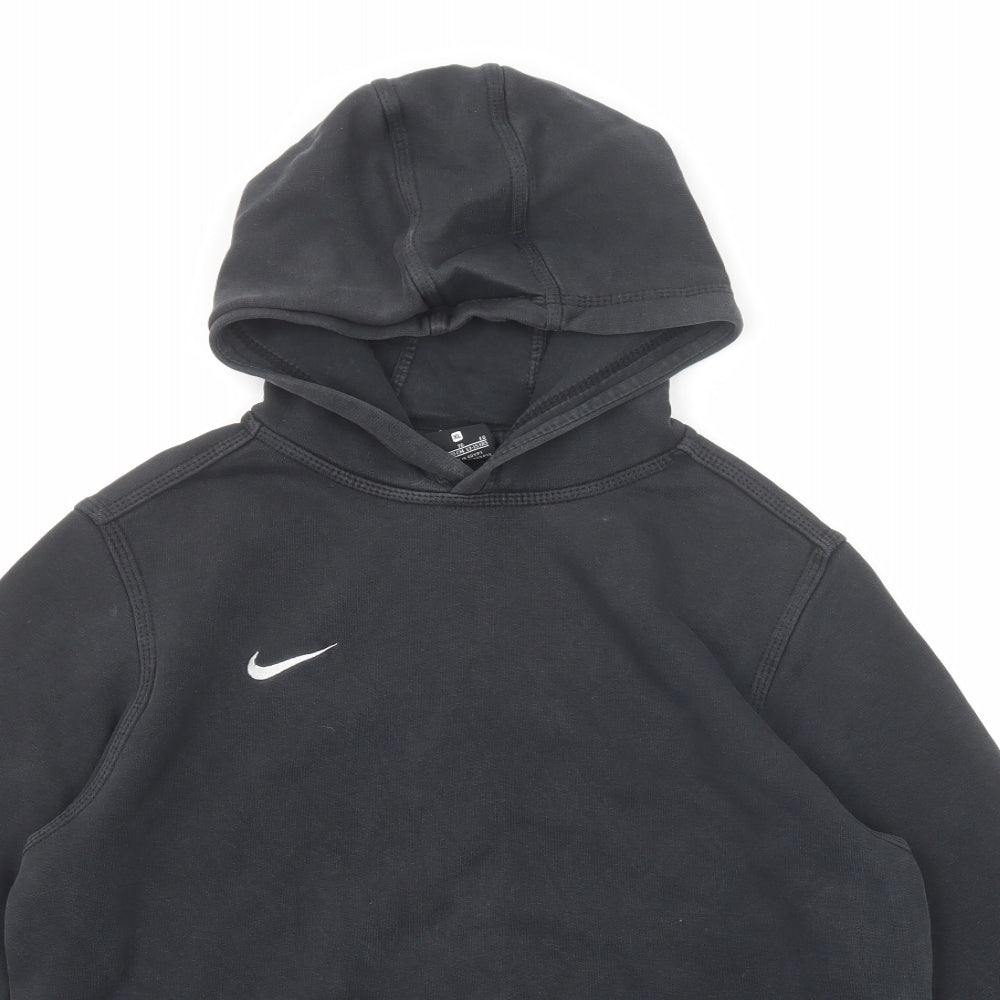 Nike Boys Black Cotton Pullover Hoodie Size 13-14 Years Pullover