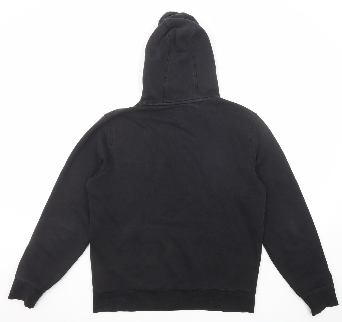Tommy Hilfiger Mens Black Cotton Pullover Hoodie Size L