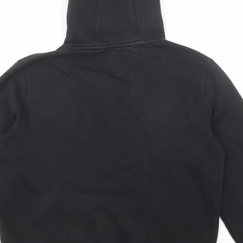 Tommy Hilfiger Mens Black Cotton Pullover Hoodie Size L