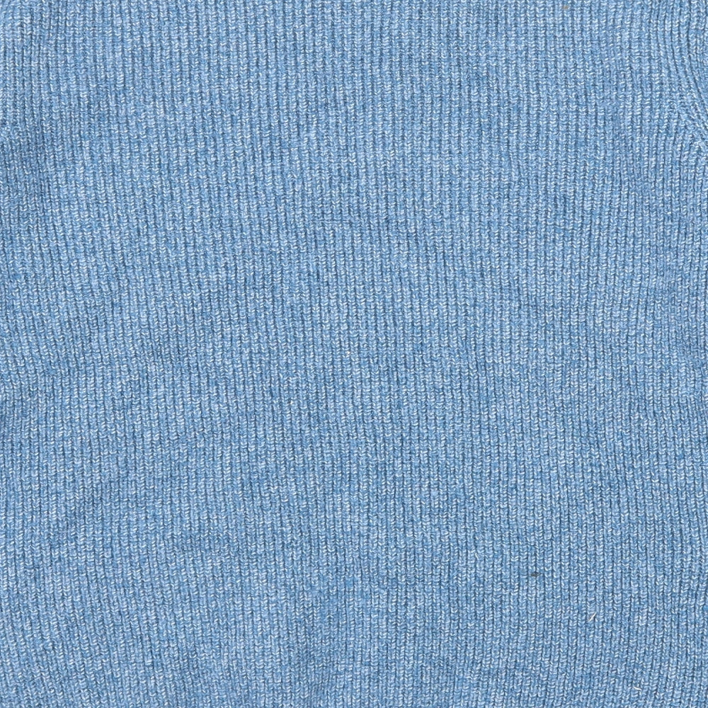 Marks and Spencer Mens Blue Round Neck Polyamide Pullover Jumper Size XL Long Sleeve