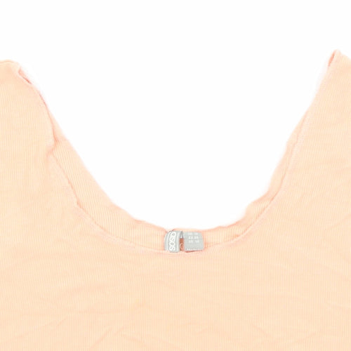 ASOS Womens Orange Viscose Cropped Tank Size 18 Scoop Neck