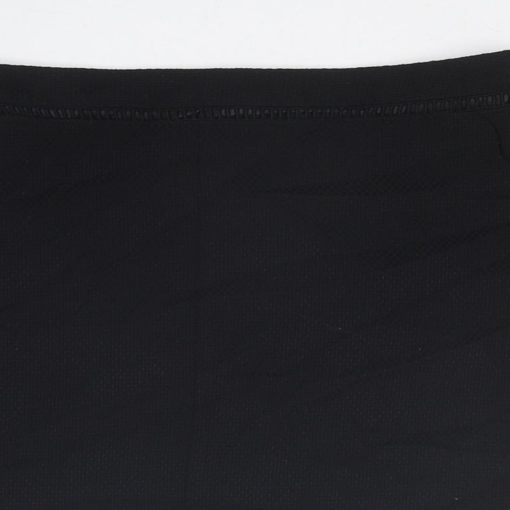 Oasis Womens Black Polyester A-Line Skirt Size 10 Zip