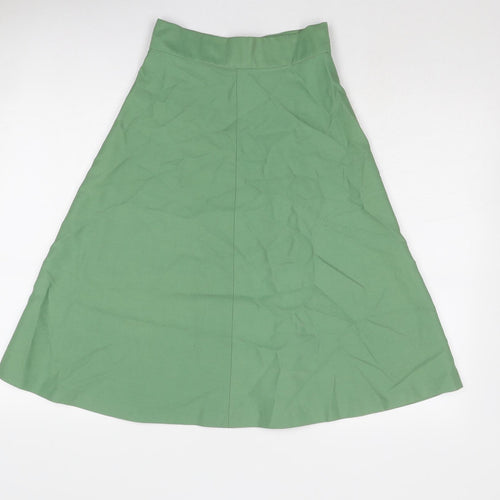 Spinney Womens Green Polyester Swing Skirt Size 10 Zip