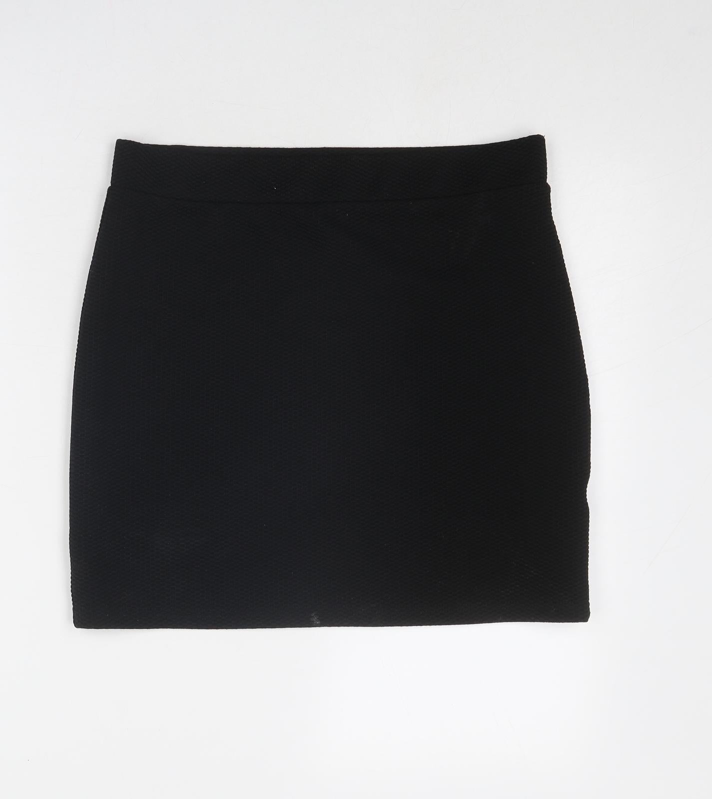 New Look Womens Black Polyester Bandage Skirt Size 16