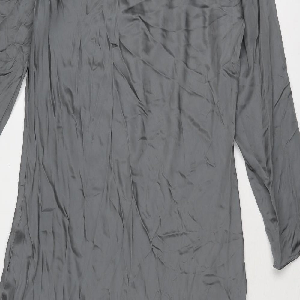 Autograph Womens Grey Viscose Trapeze & Swing Size 18 Round Neck Zip