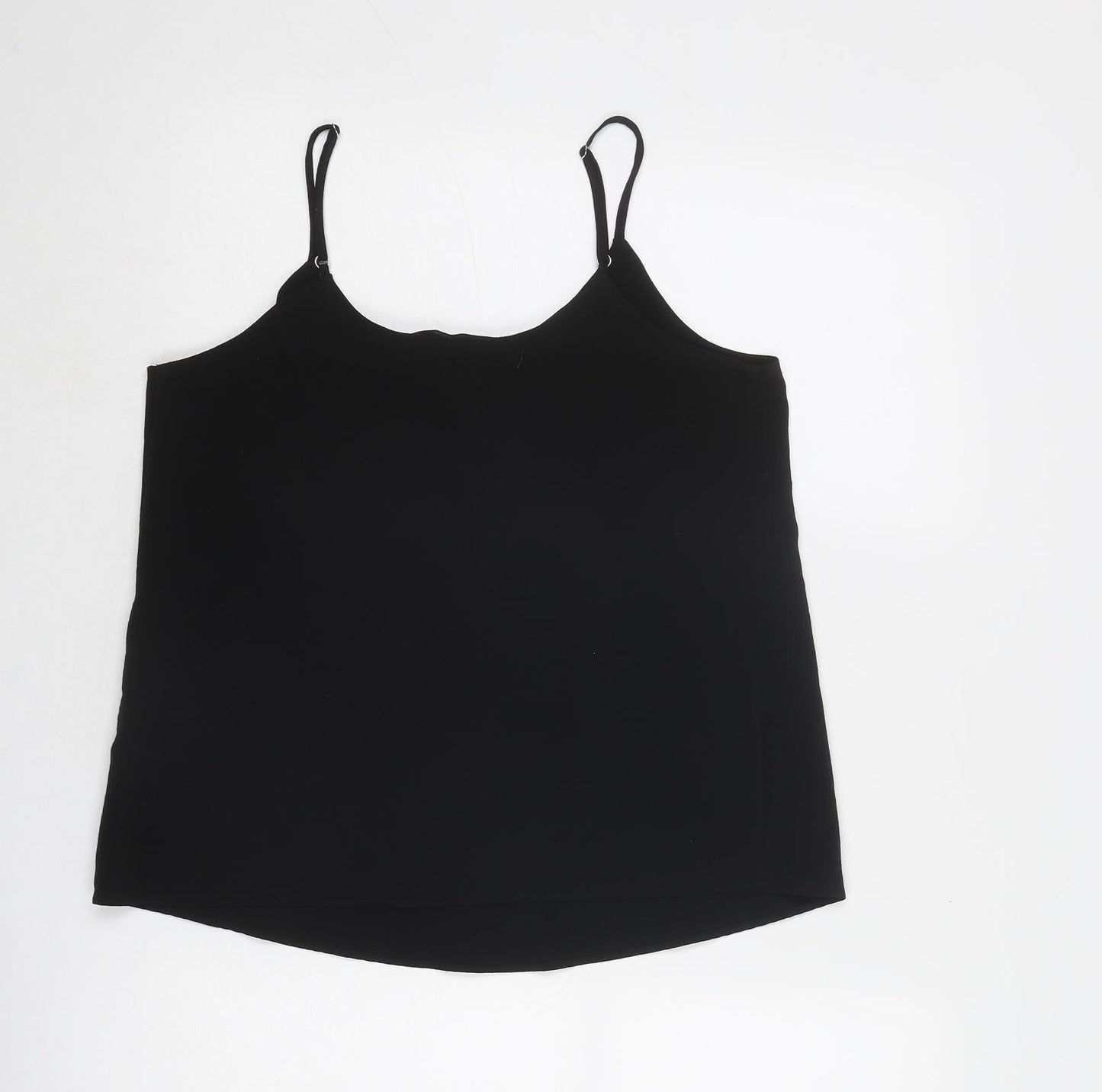 River Island Womens Black Polyester Camisole Tank Size 10 Round Neck