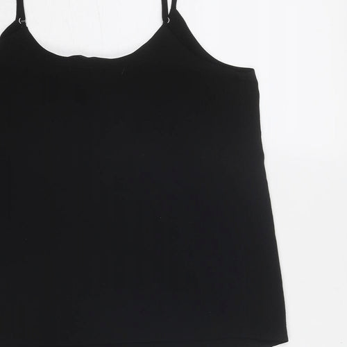 River Island Womens Black Polyester Camisole Tank Size 10 Round Neck