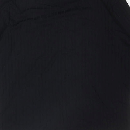 GOLFINO Womens Black Polyamide Pullover T-Shirt Size 16 High Neck Pullover - Ribbed