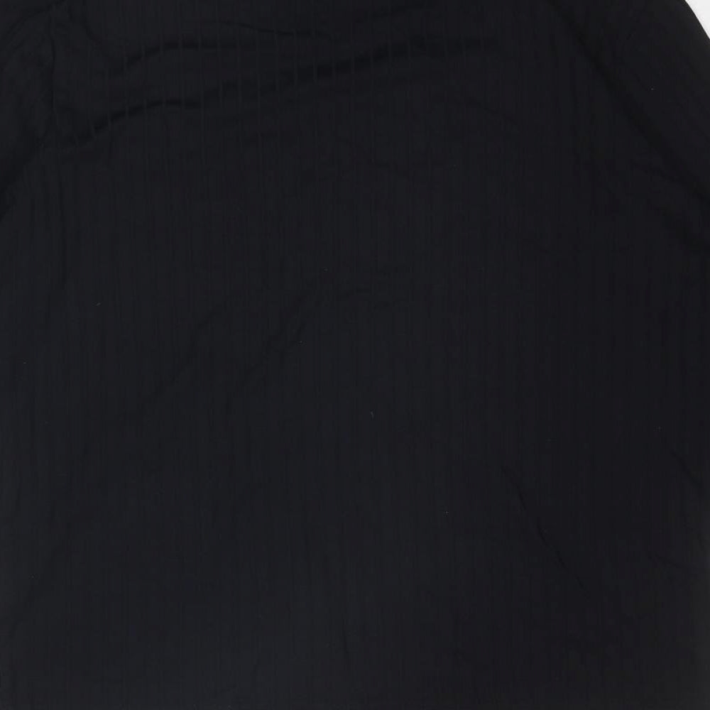GOLFINO Womens Black Polyamide Pullover T-Shirt Size 16 High Neck Pullover - Ribbed