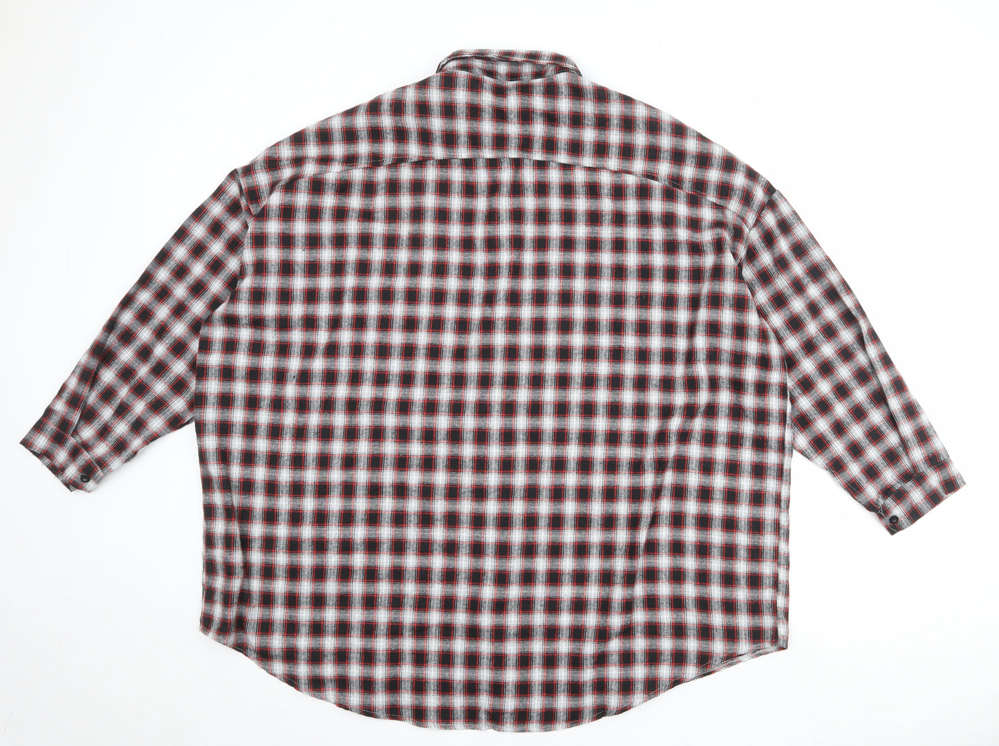 Boohoo Womens Black Plaid Viscose Shirt Dress Size 12 Collared Button