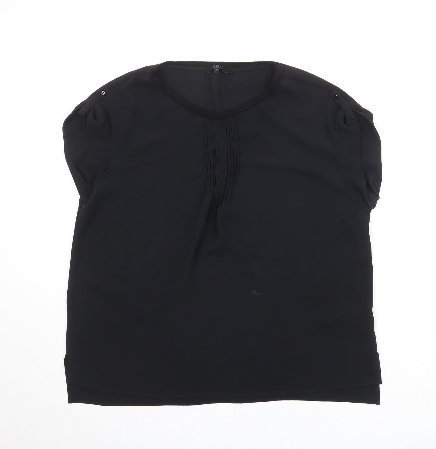 NEXT Womens Black Polyester Basic Tank Size 18 Round Neck