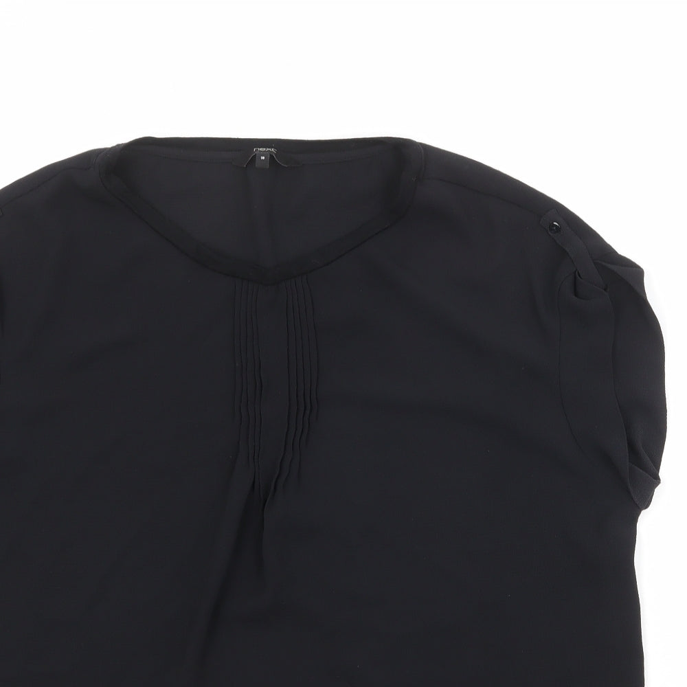 NEXT Womens Black Polyester Basic Tank Size 18 Round Neck