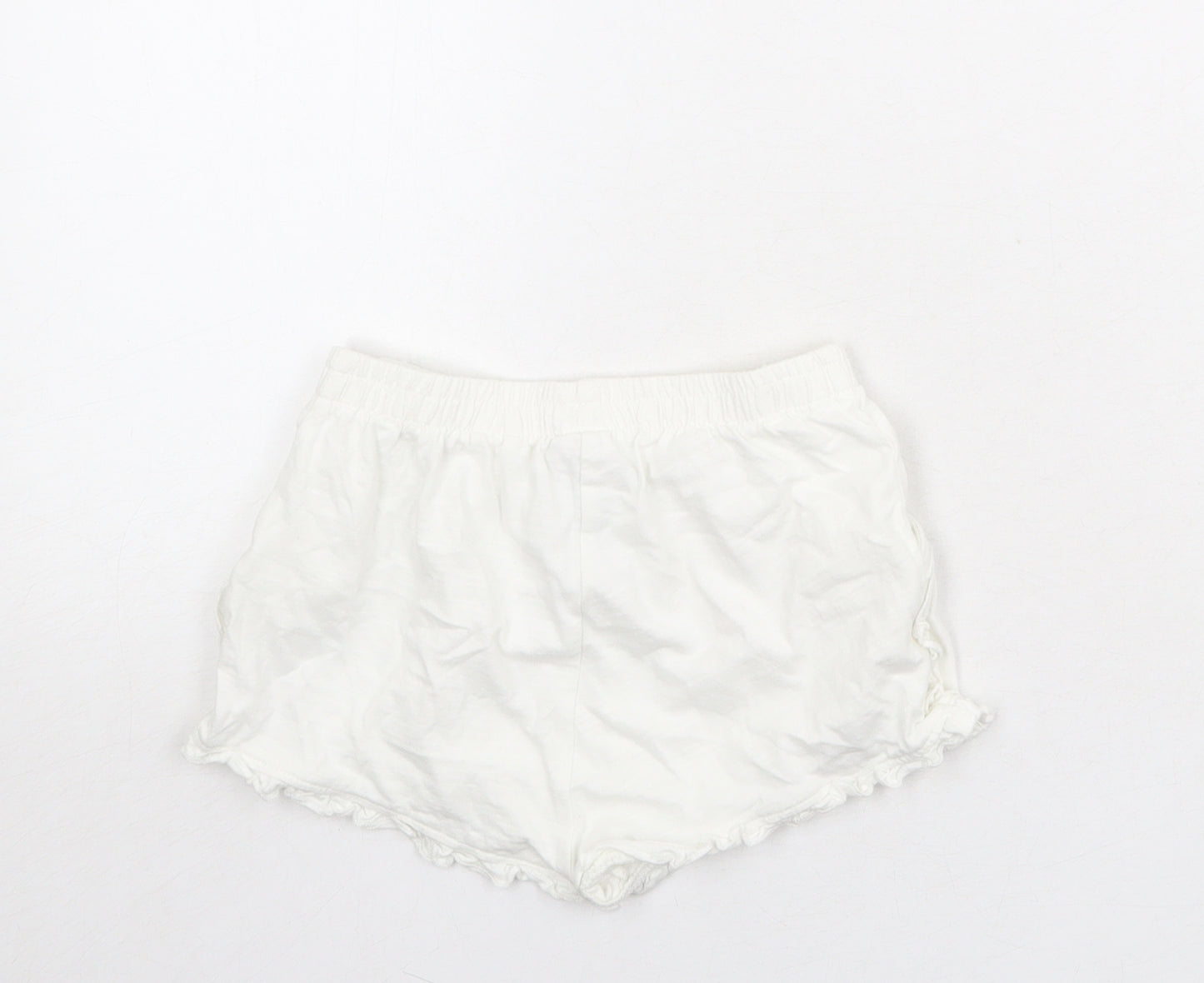 NEXT Girls White 100% Cotton Sweat Shorts Size 5-6 Years Regular