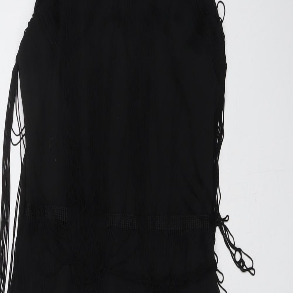 LOTD Womens Black Polyester Tank Dress Size 8 Round Neck Pullover