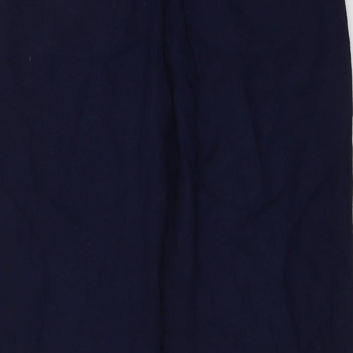 Intuition Womens Blue Linen Chino Shorts Size 12 L19.5 in Regular Drawstring