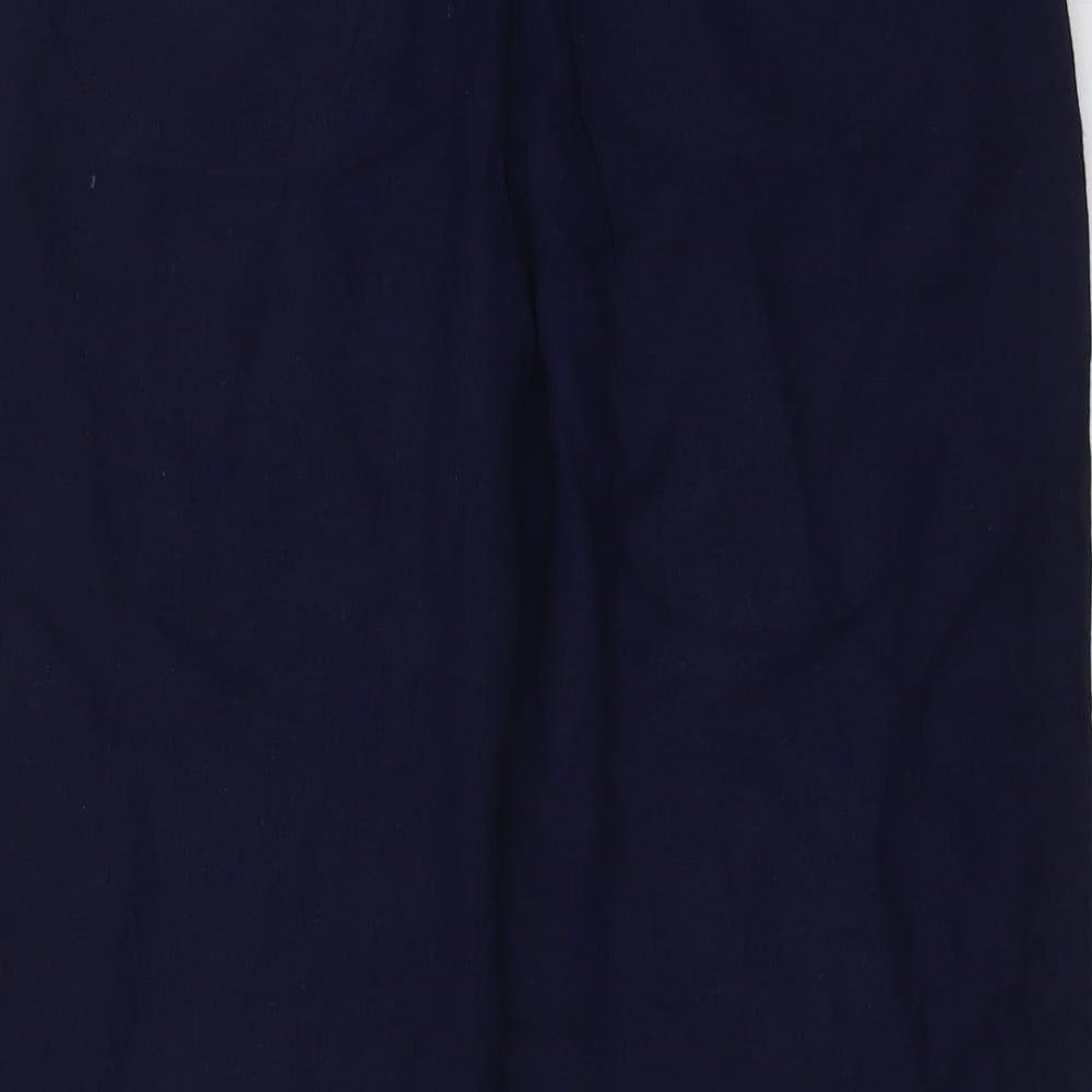 Intuition Womens Blue Linen Chino Shorts Size 12 L19.5 in Regular Drawstring
