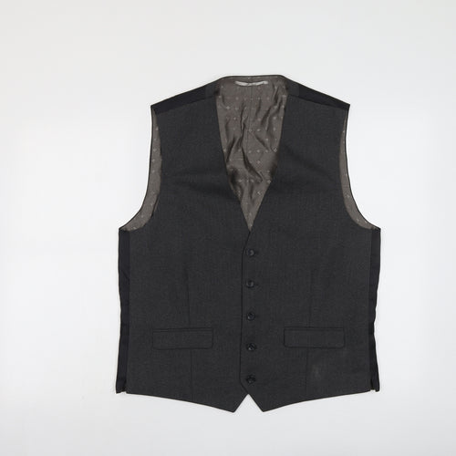 NEXT Mens Grey Polyester Jacket Suit Waistcoat Size 42 Regular