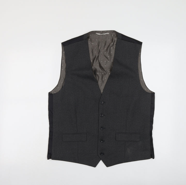 NEXT Mens Grey Polyester Jacket Suit Waistcoat Size 42 Regular