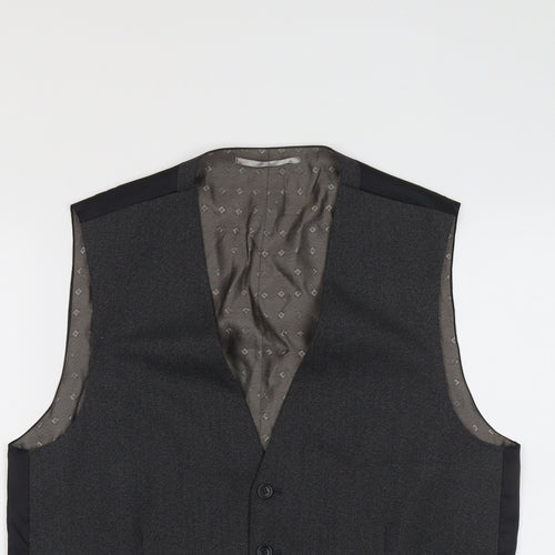 NEXT Mens Grey Polyester Jacket Suit Waistcoat Size 42 Regular
