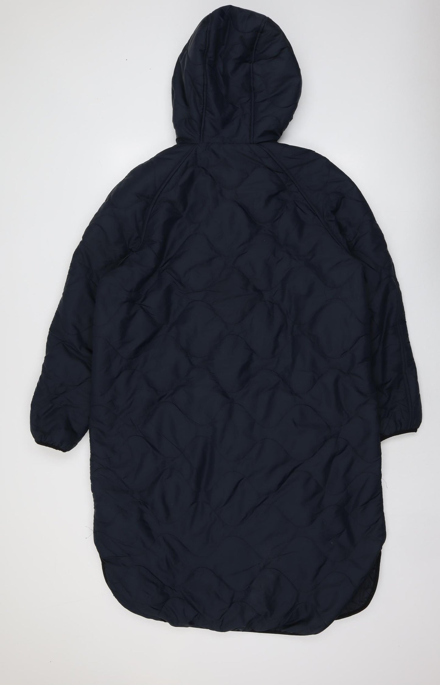 Marks and Spencer Womens Beige Quilted Coat Size 14 Zip
