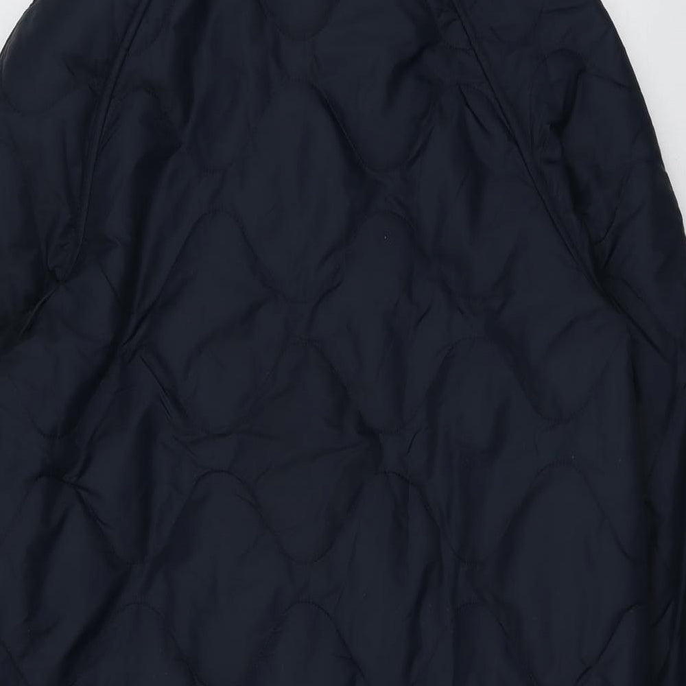 Marks and Spencer Womens Beige Quilted Coat Size 14 Zip