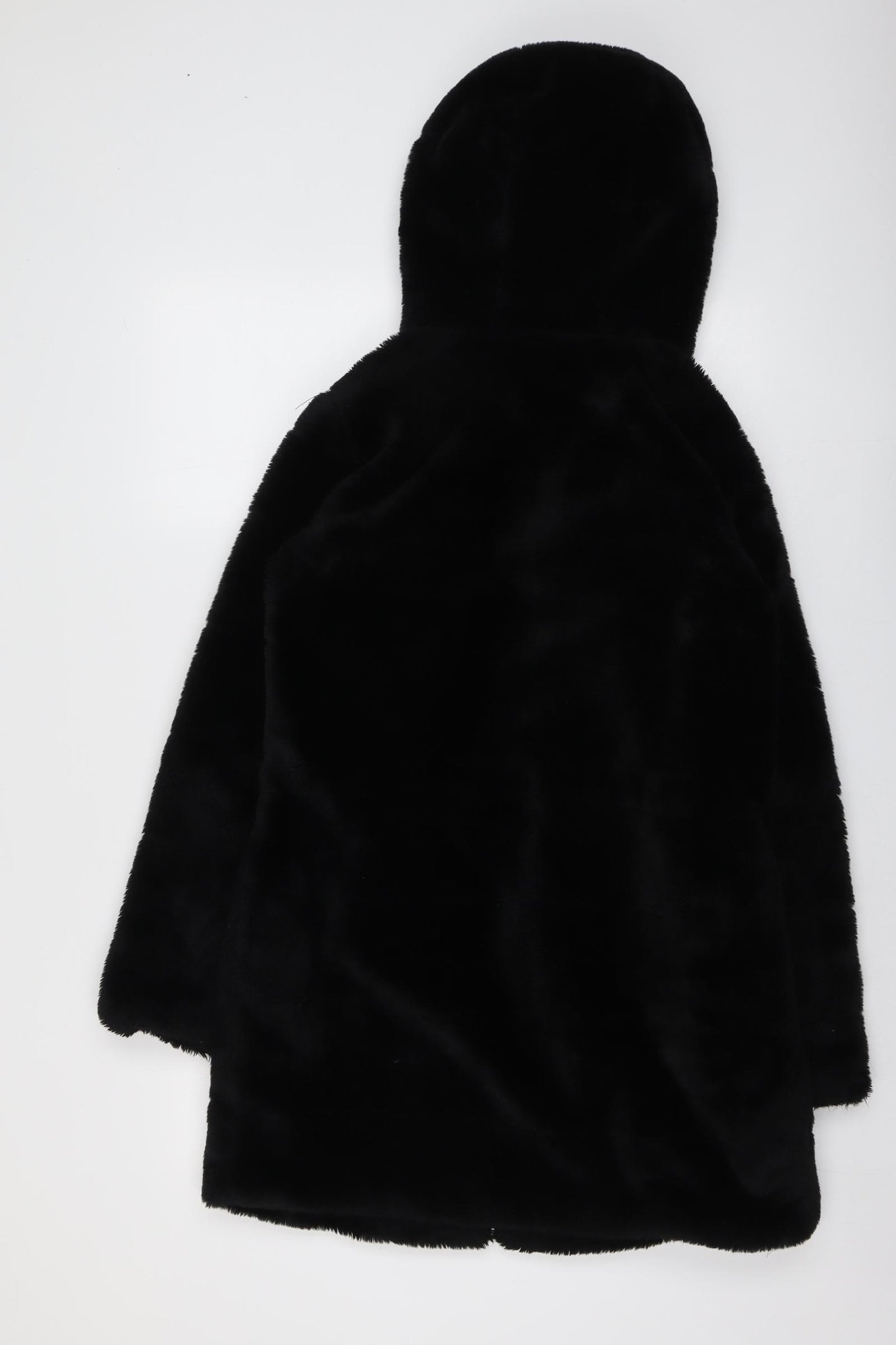 Only Womens Black Overcoat Coat Size M Zip