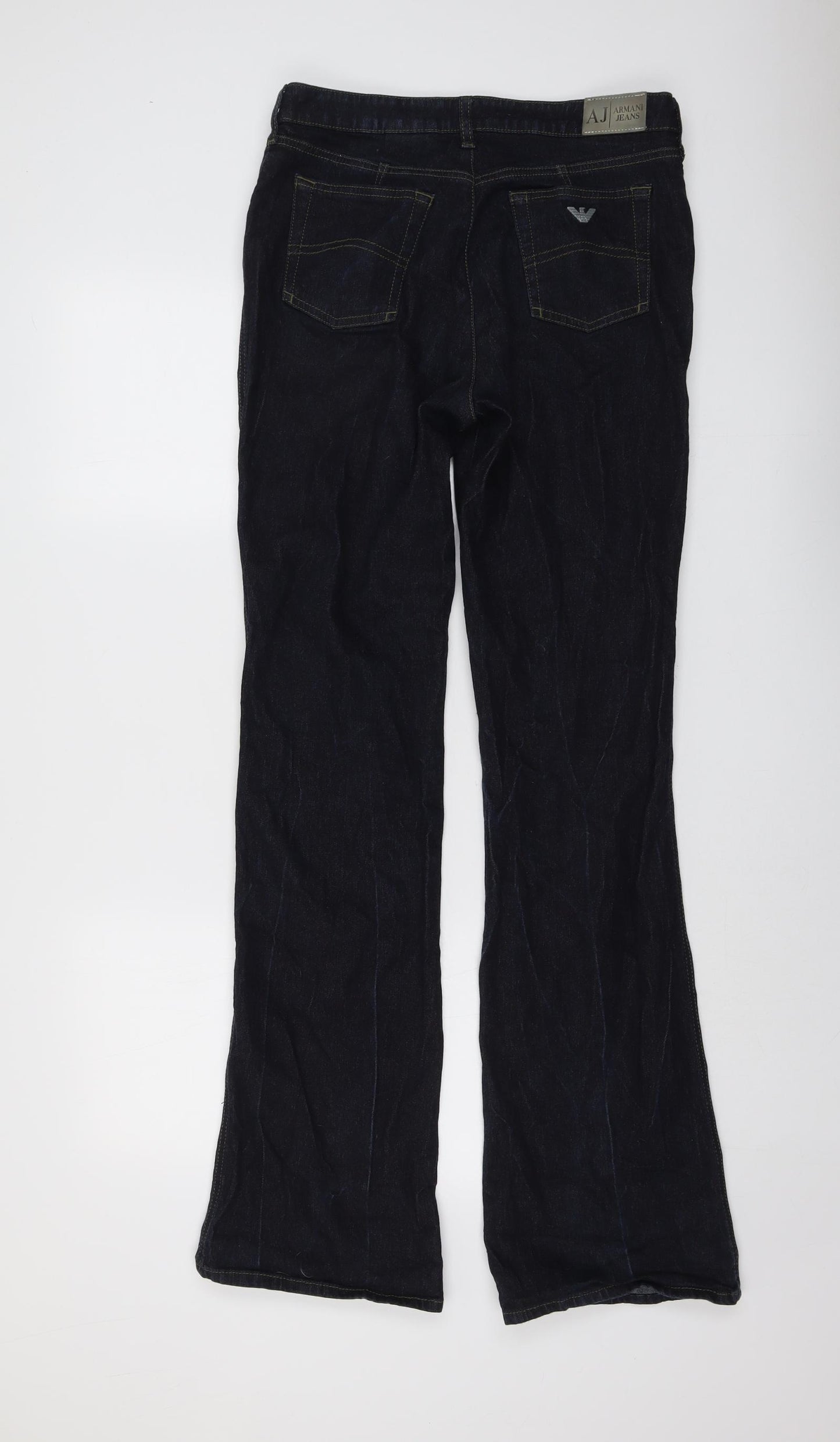 Armani Womens Black Cotton Bootcut Jeans Size 31 in L34 in Regular Button
