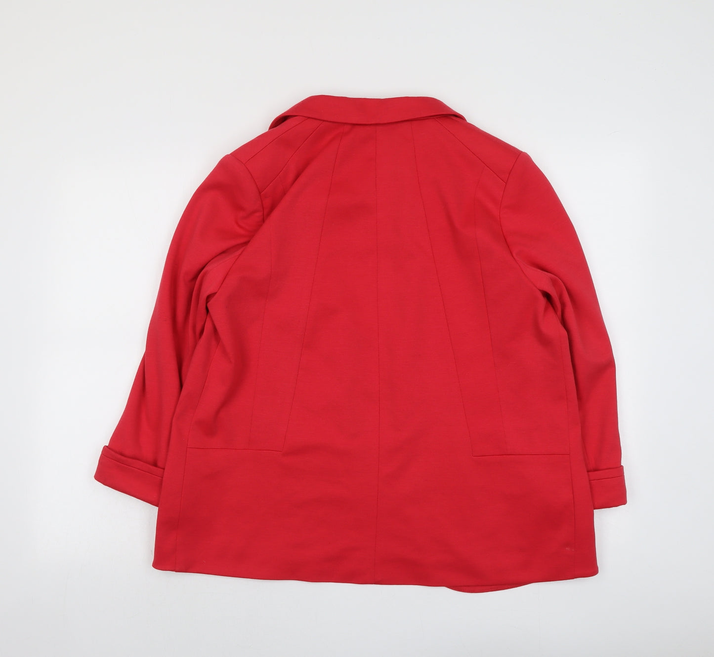 Wallis Womens Red Polyester Jacket Blazer Size 14