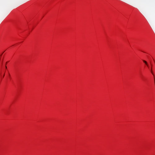 Wallis Womens Red Polyester Jacket Blazer Size 14
