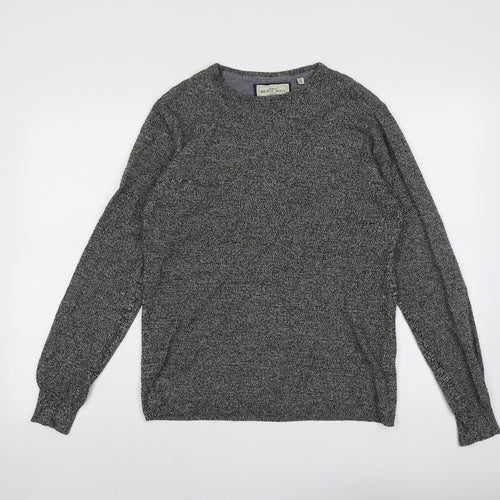 Brave Soul Womens Grey Round Neck Cotton Pullover Jumper Size S