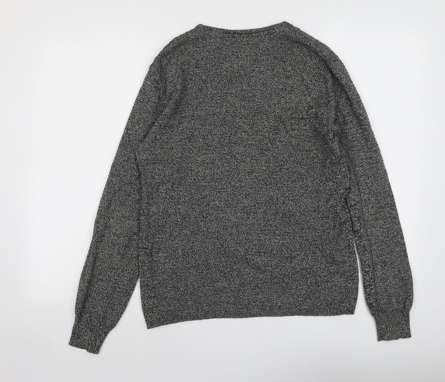 Brave Soul Womens Grey Round Neck Cotton Pullover Jumper Size S