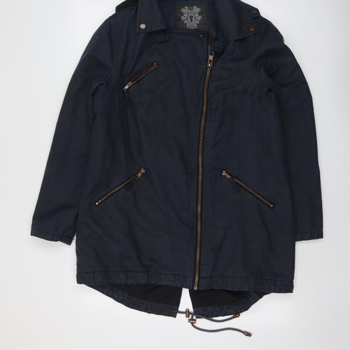 Label Lab Womens Blue Jacket Size 10 Zip