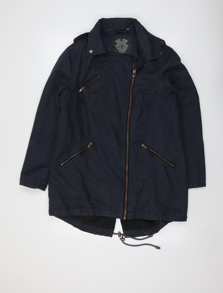 Label Lab Womens Blue Jacket Size 10 Zip