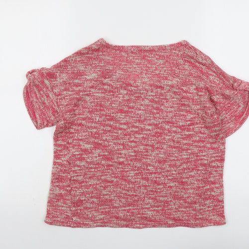 River Island Womens Pink Scoop Neck Acrylic Pullover Jumper Size 10