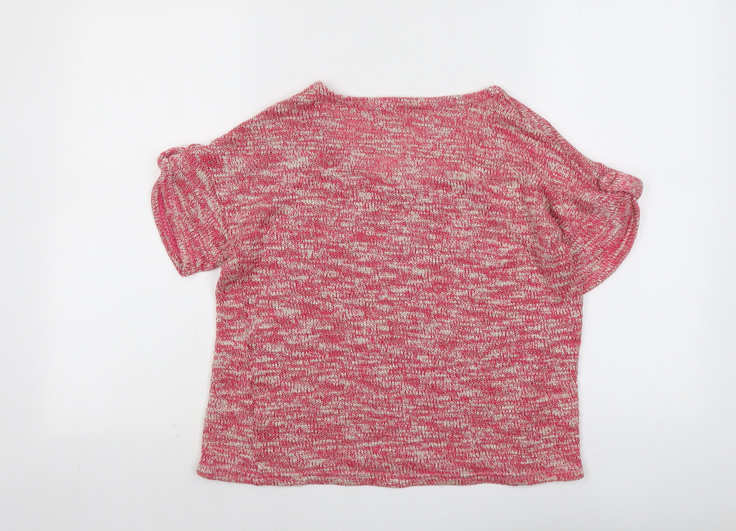 River Island Womens Pink Scoop Neck Acrylic Pullover Jumper Size 10