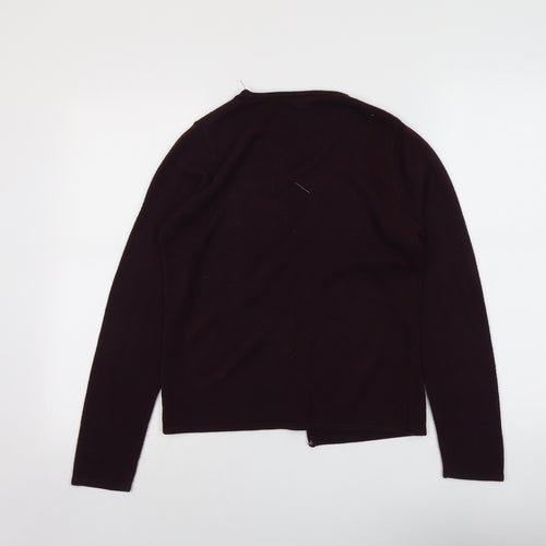 Sara Womens Purple Round Neck Acrylic Cardigan Jumper Size 10 - Size 10-12